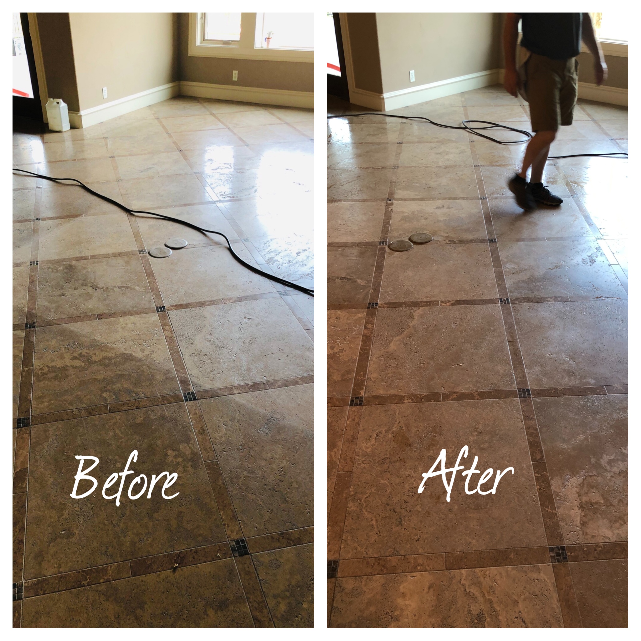 Travertine cleaning and sealing