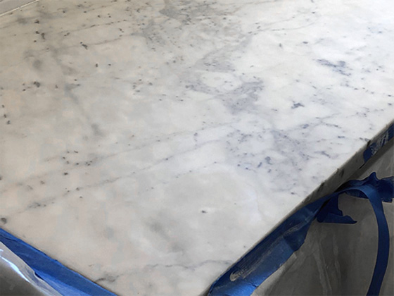honed marble countertop