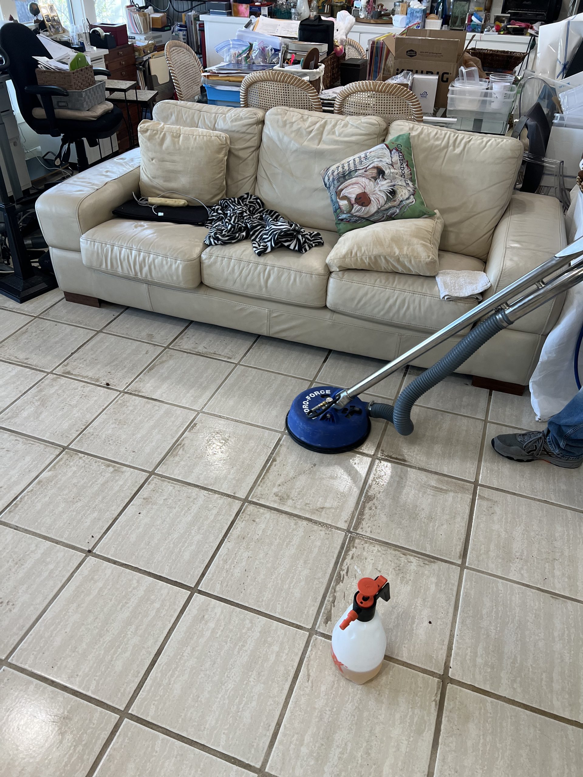 Floor Grout cleaning