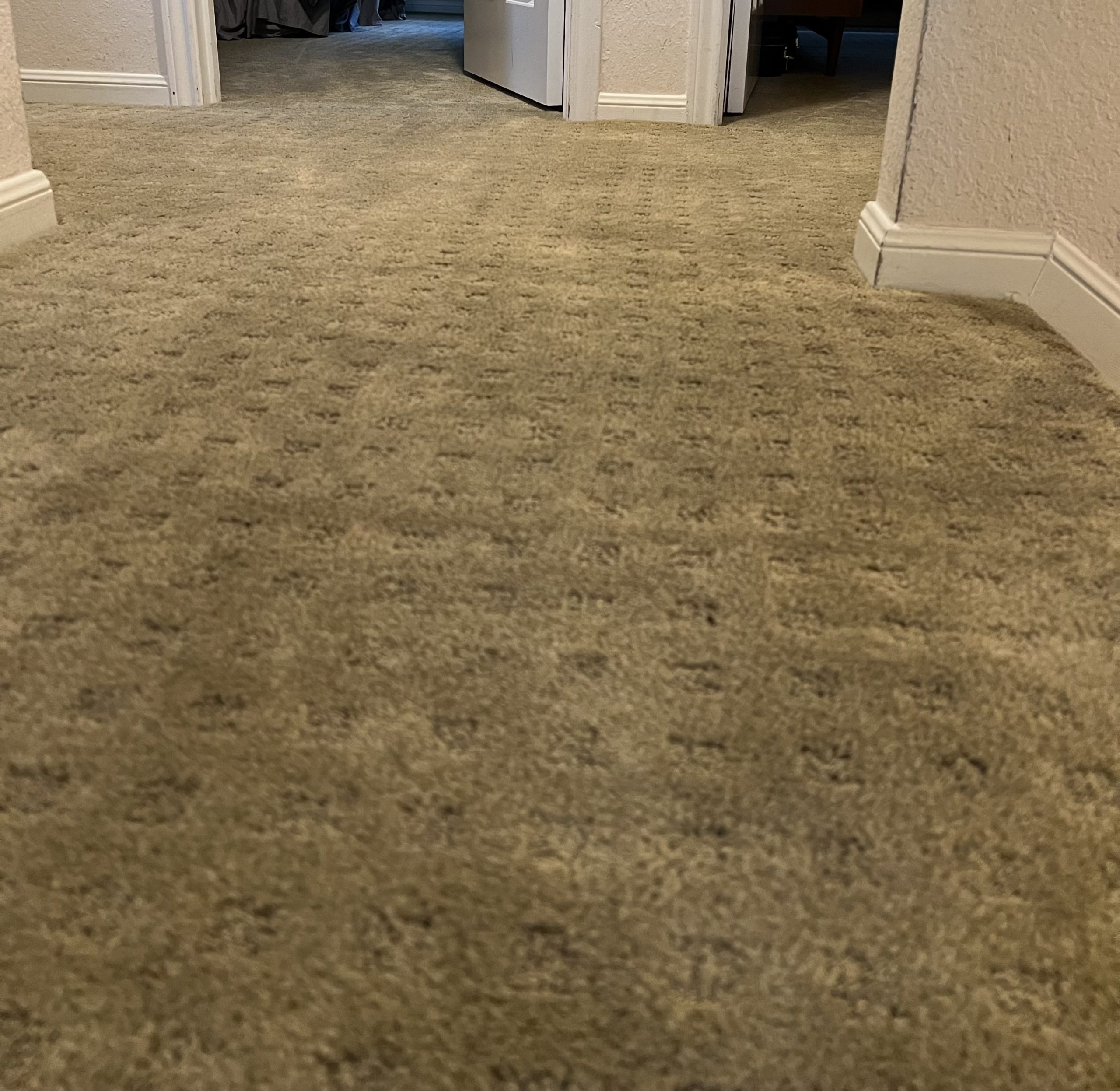 after carpet stretch hallway