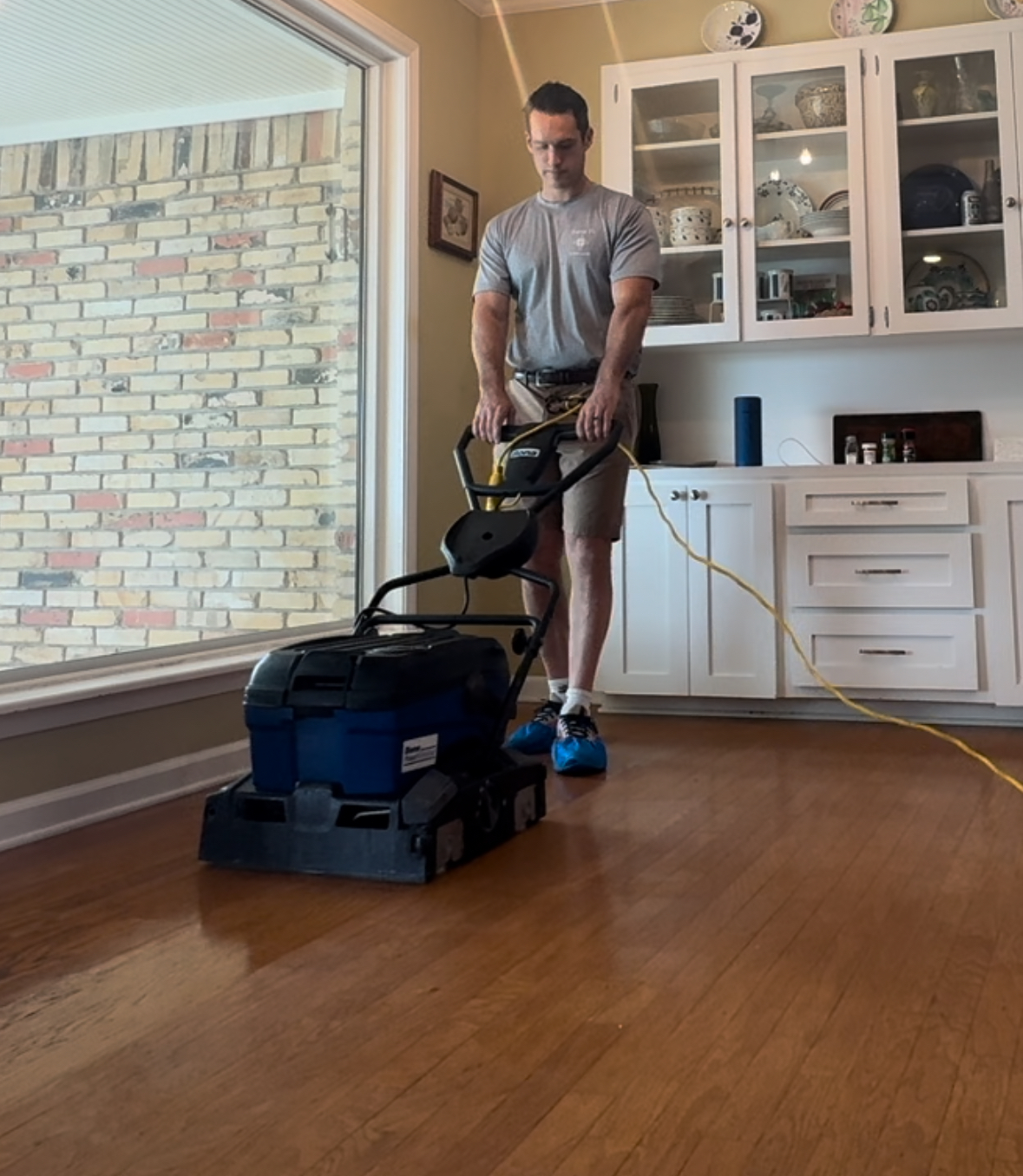 Professional wood floor cleaning
