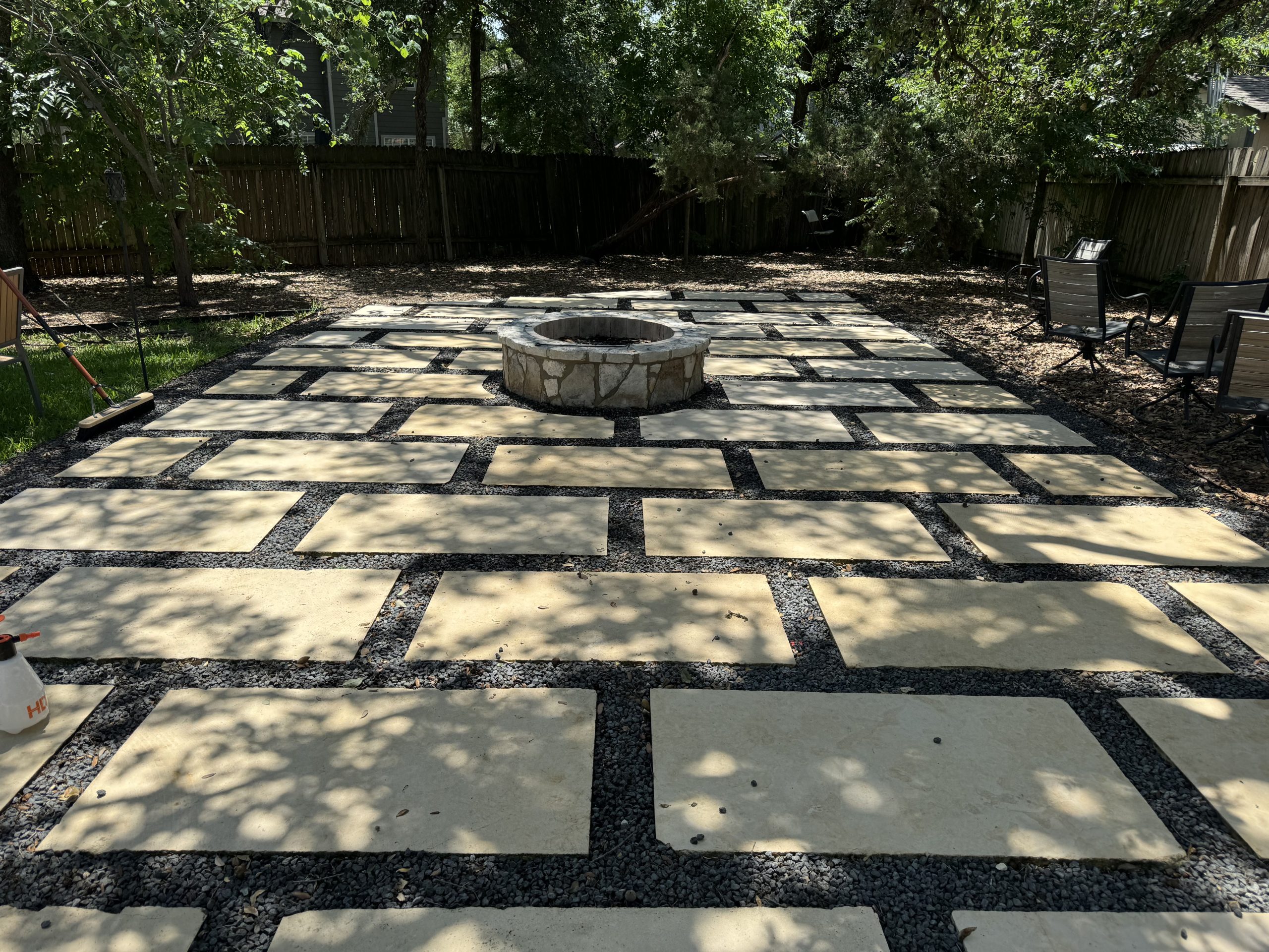 After Cleaning Lime Stone Pavers