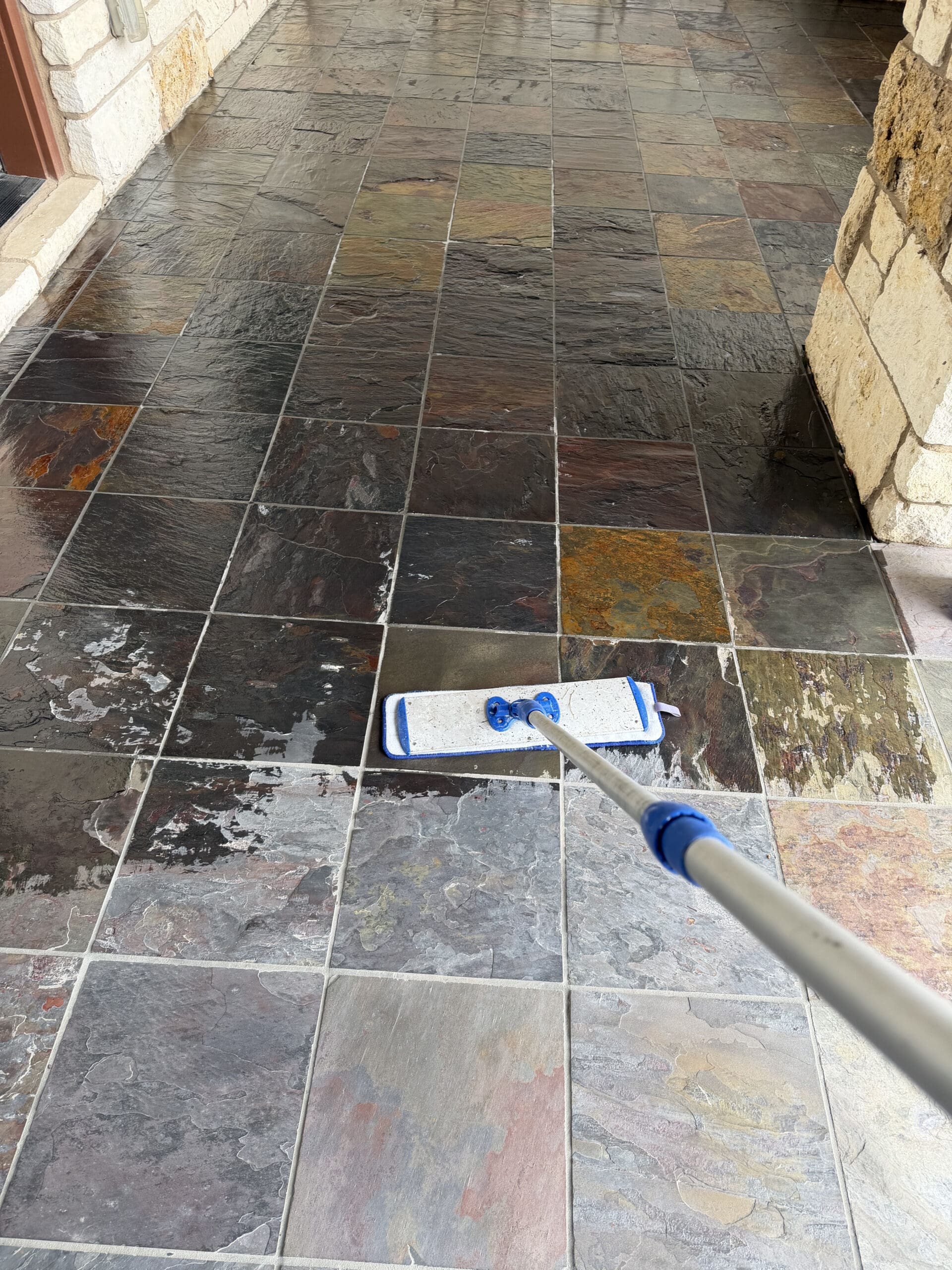 Exterior Slate Tile Cleaning and Sealing in Austin, TX